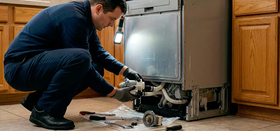 Dishwasher Drain Hose Repair in Chelsea